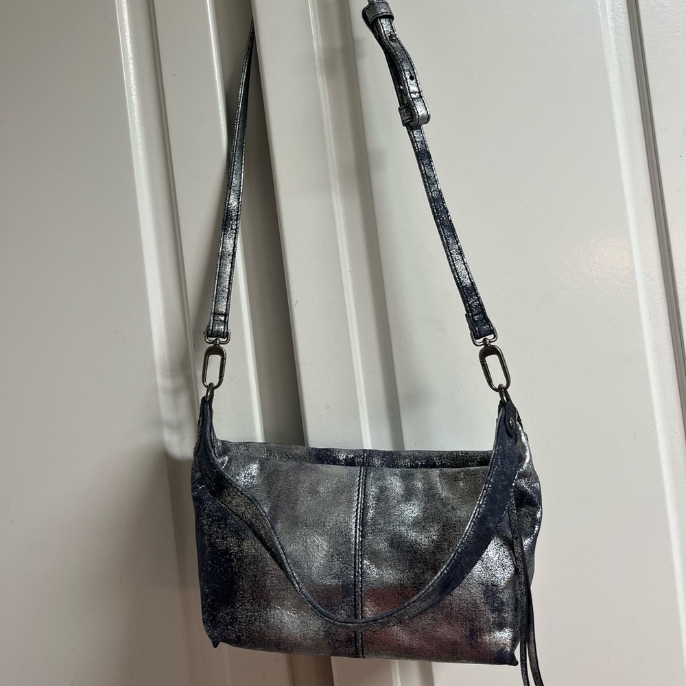 HOBO blue pewter shoulder bag